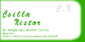 csilla nistor business card